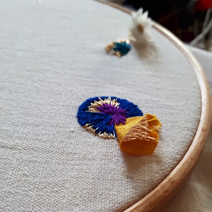 Broderie mini monde par Sophie Lacroix