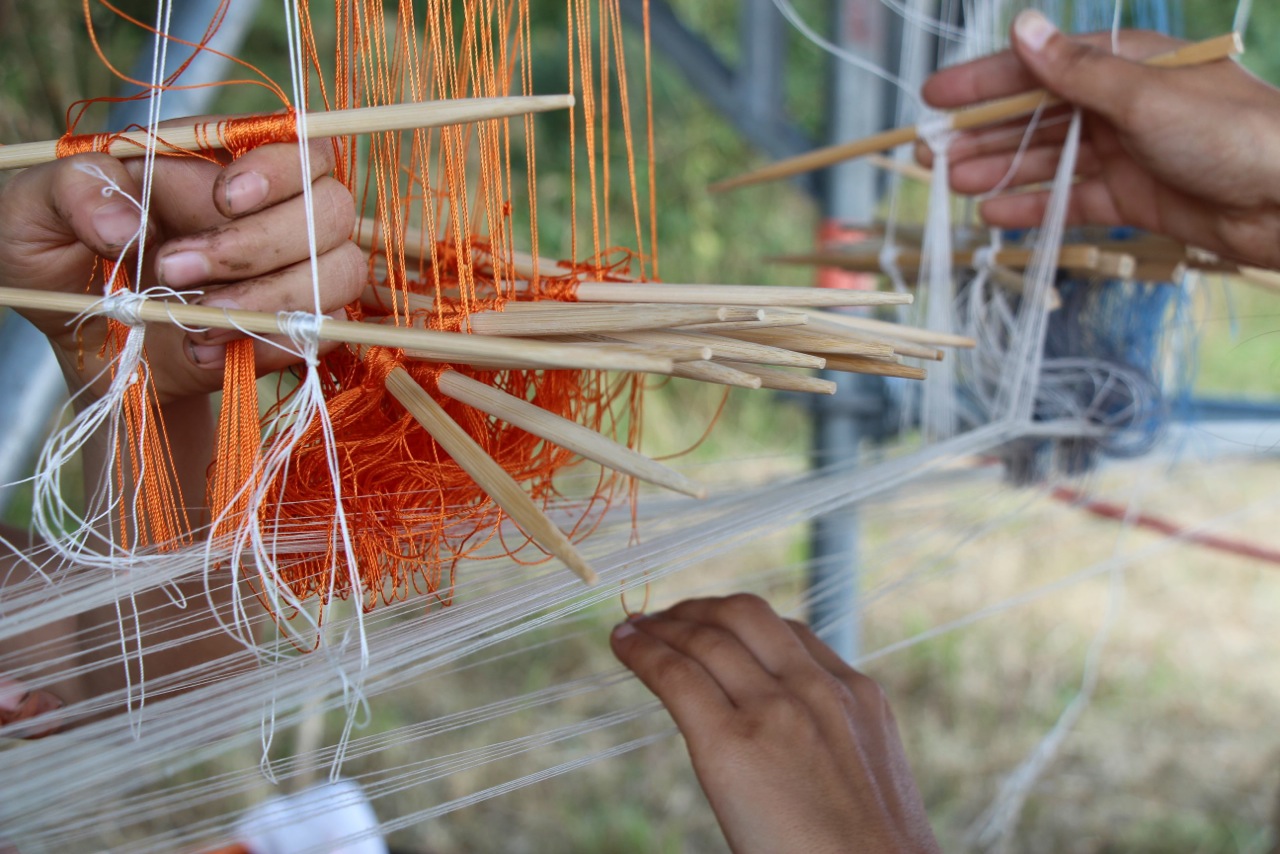 Workshop tissage avec Olive Martin et Patrick Bernier : brocard à la tire